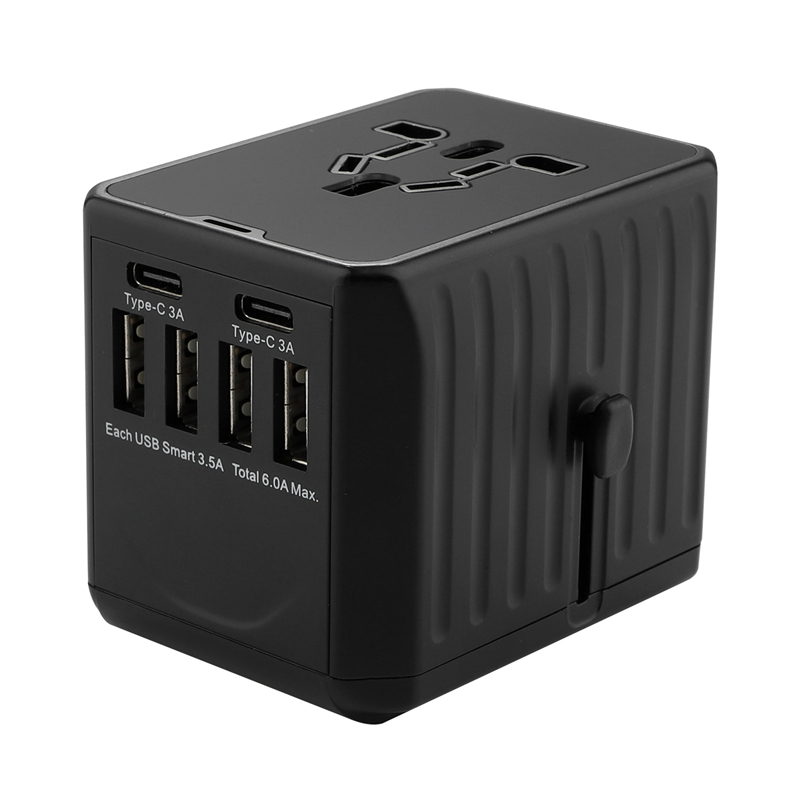 2020 nou 110-250V USA AUS USA UK Accesorii de telefonie mobilă din priză 6USB încărcător 6A adaptor universal de călătorie cu 4USB+2Type-C